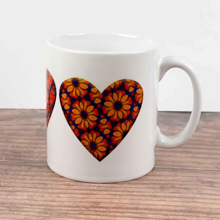 SALE - Red Heart Ceramic Mug 3