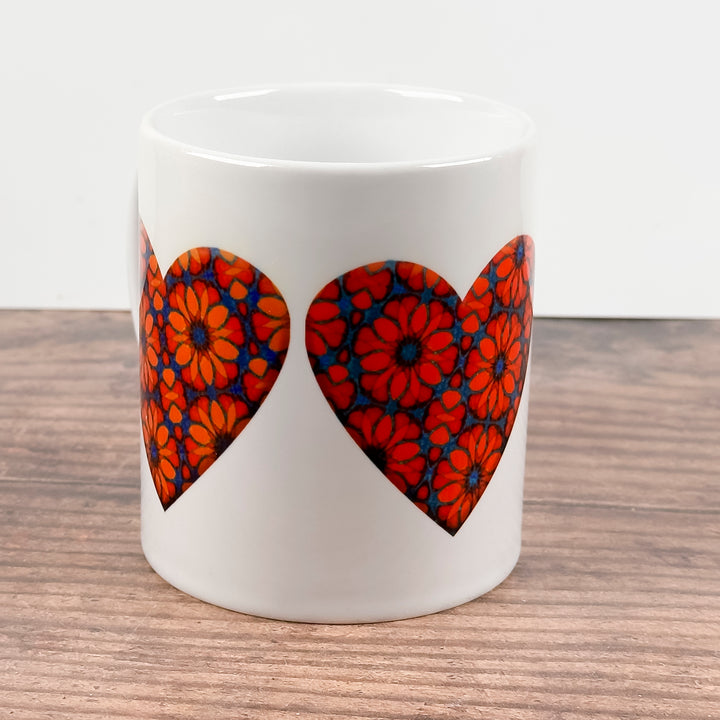 SALE - Red Heart Ceramic Mug 3