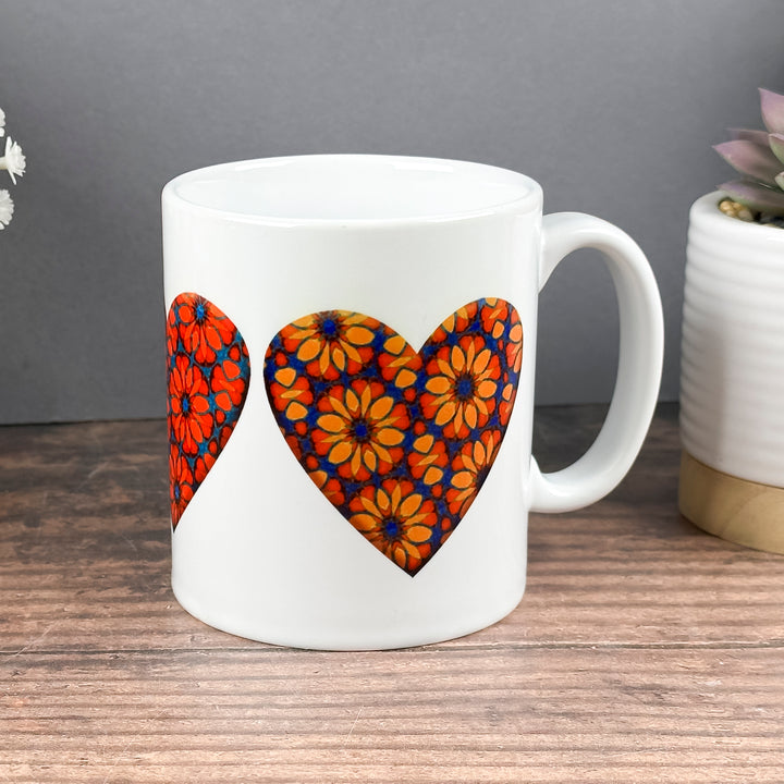 SALE - Red Heart Ceramic Mug 3