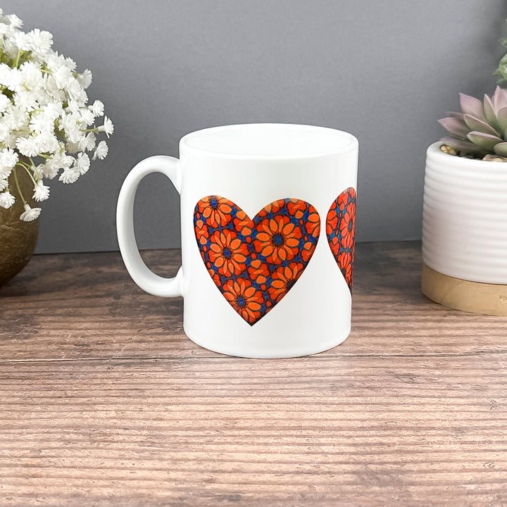 SALE - Red Heart Ceramic Mug 3