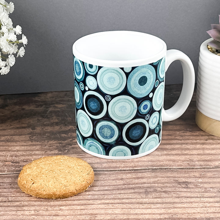 SALE Mug - Planets - Aqua turquoise
