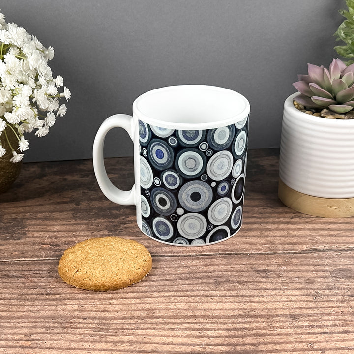 SALE Mug - Planets - Grey Aqua