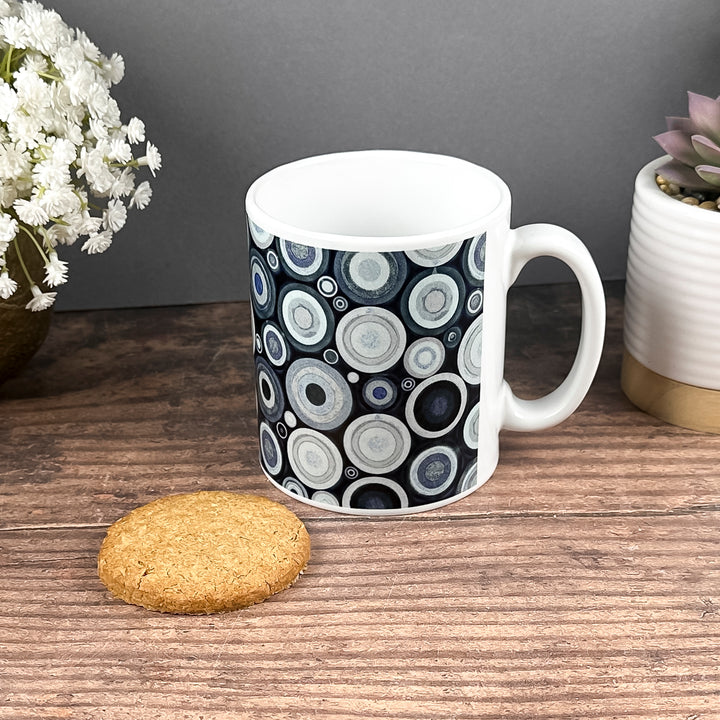 SALE Mug - Planets - Grey Aqua
