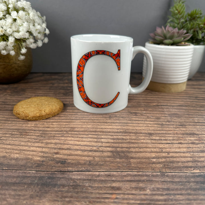 SALE - Orange Letter "C" (ceramic mug)