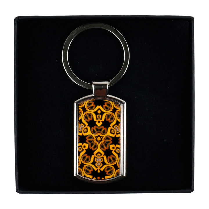Black/Gold Millefiori Keyring