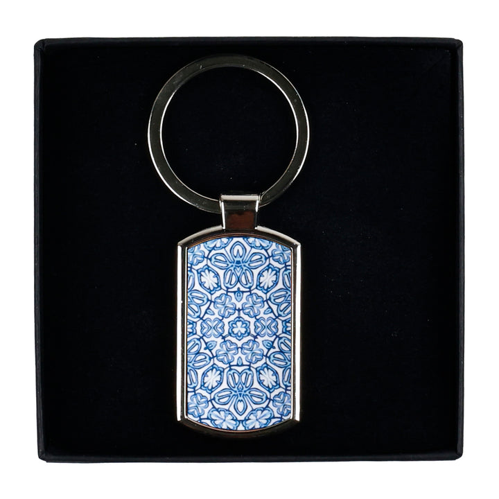 Blue Turkish Flower design keyring