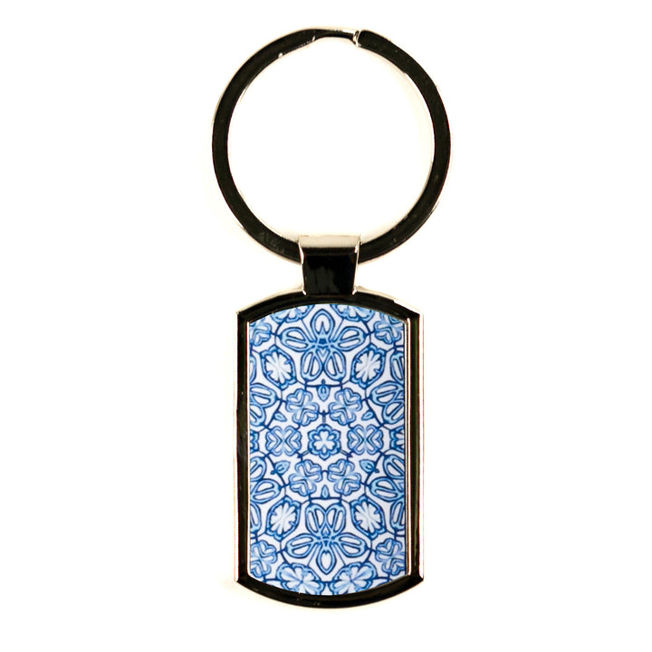 Blue Turkish Flower design keyring
