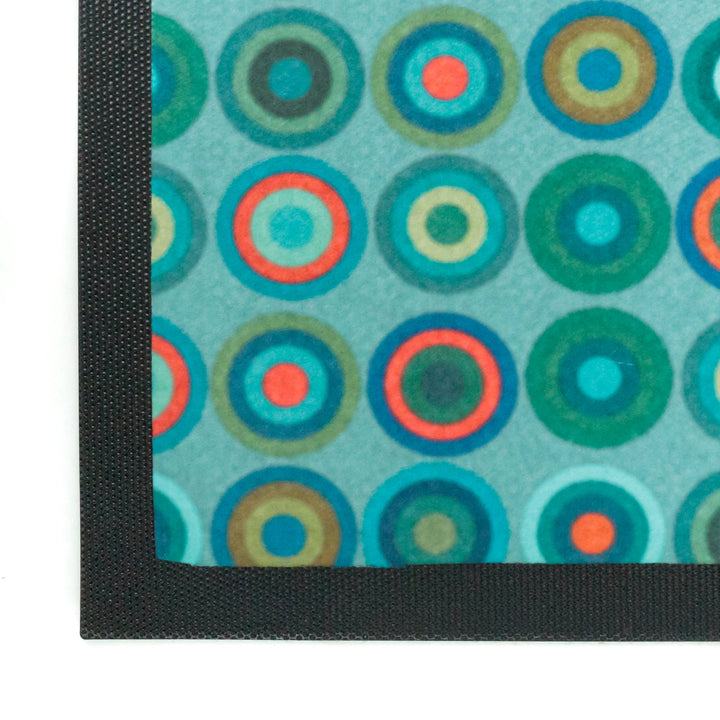 SALE Blue Green Circles Pet Food Placemat