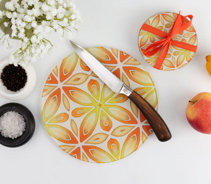 Orange / Yellow "Citrus" - Circular Worktop Protector