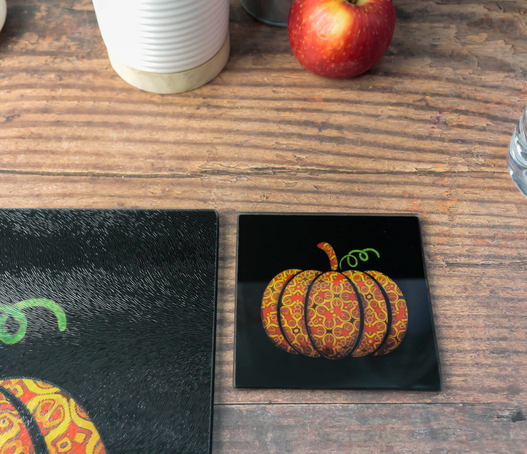 Red Gold Autumn Pumpkin Chopping Board
