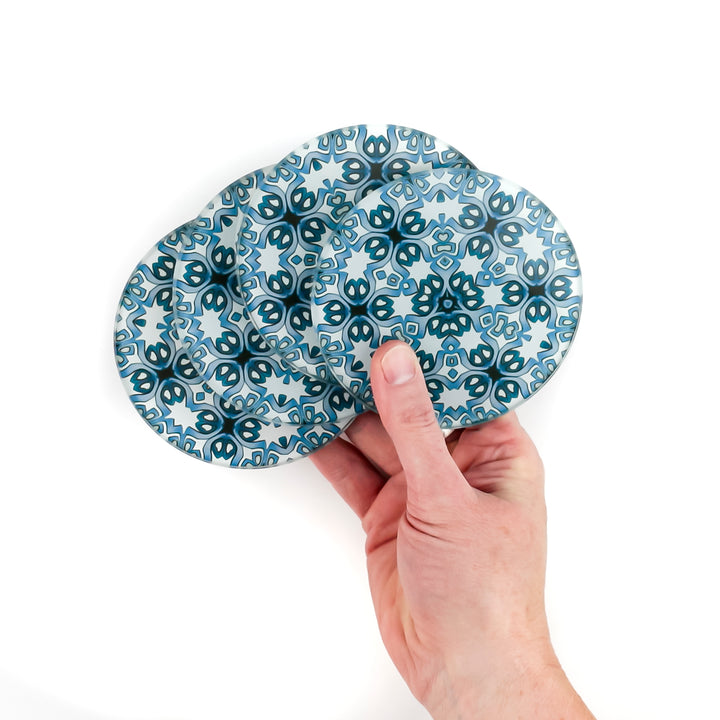 Grey blue coasters