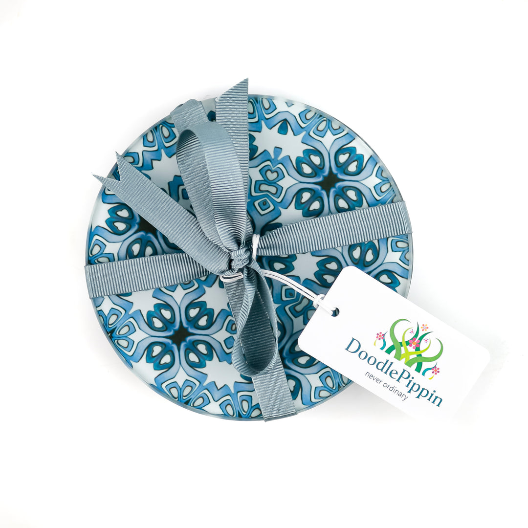 Grey blue coasters