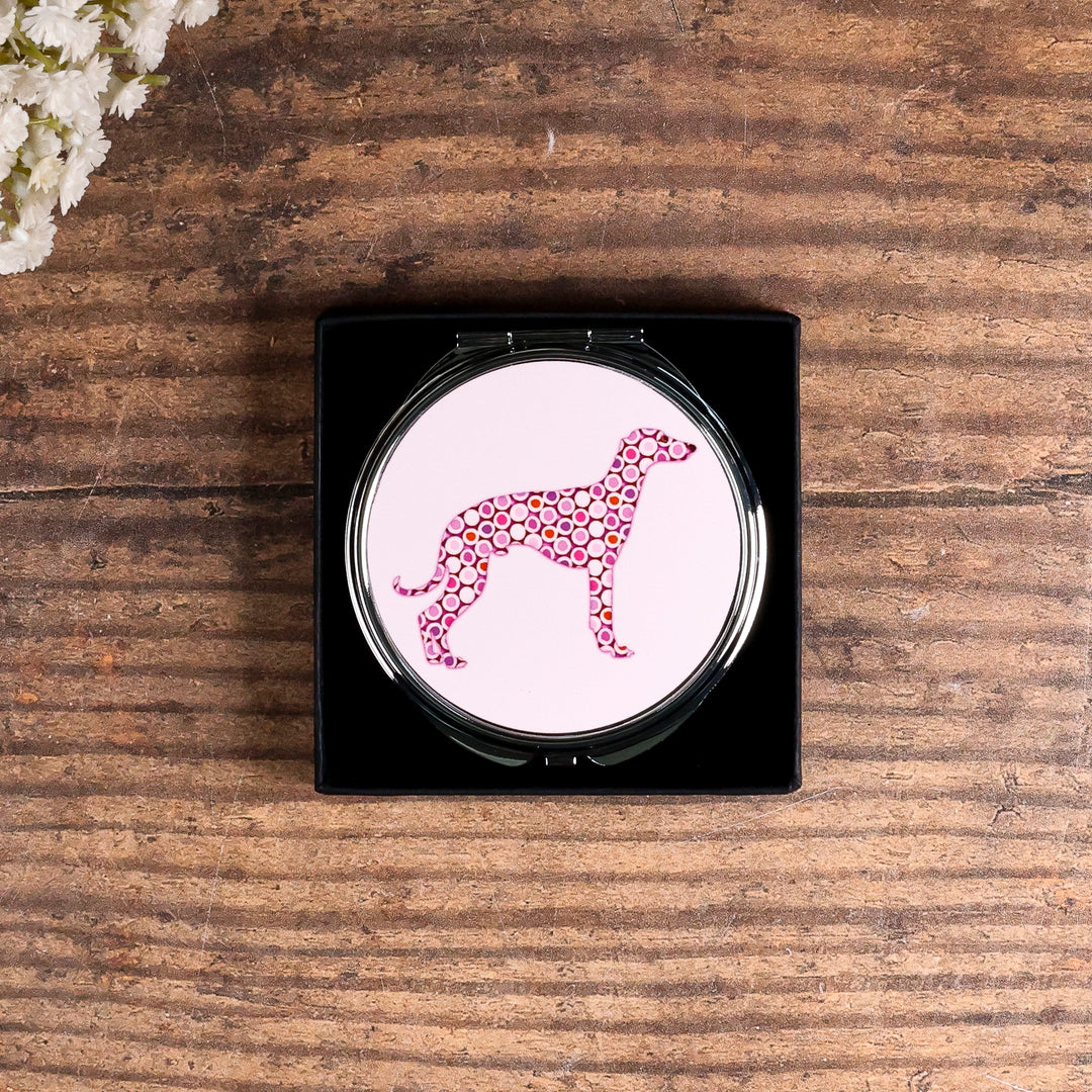 Greyhound Compact Folding Mirror - Pink
