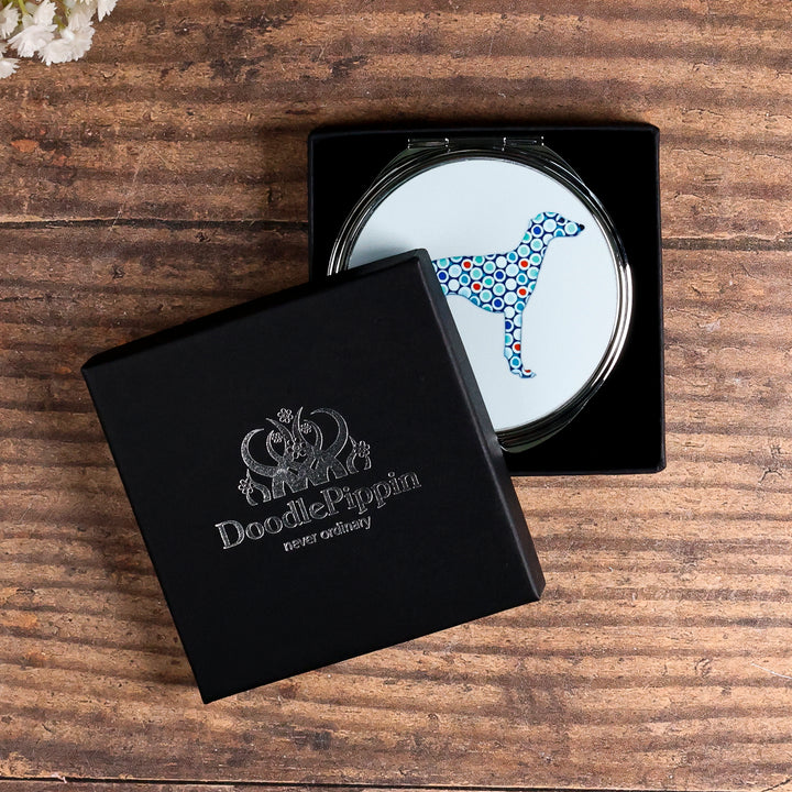 Greyhound Compact Folding Mirror - Blue Grey