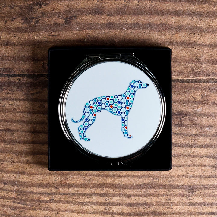 Greyhound Compact Folding Mirror - Blue Grey