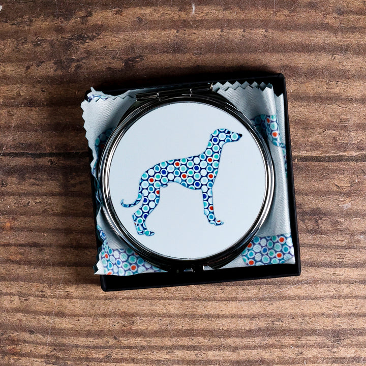 Greyhound Compact Folding Mirror - Blue Grey