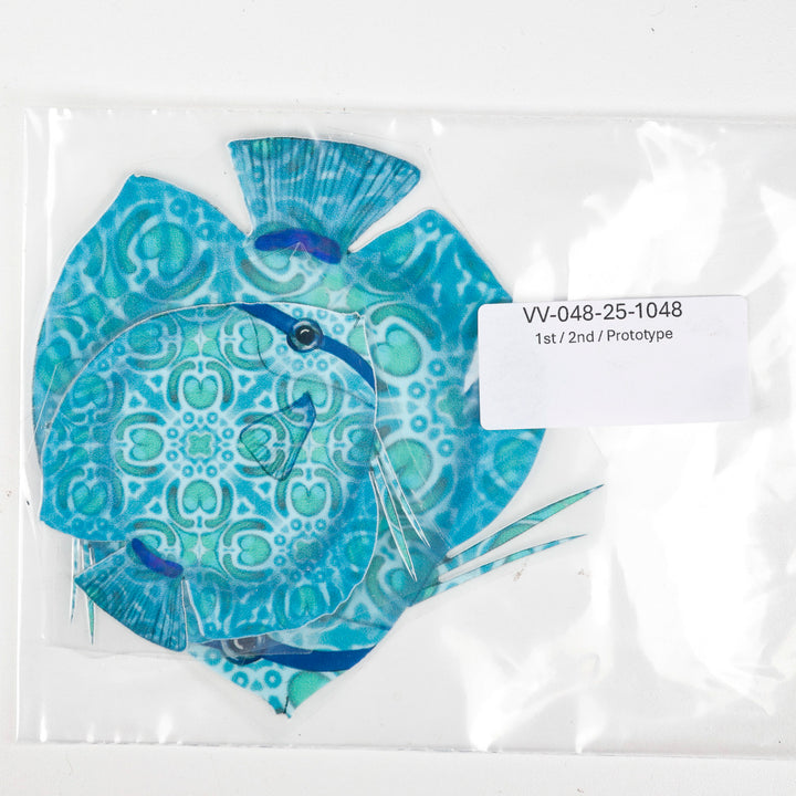 SALE Discus Fish decal set - blue green