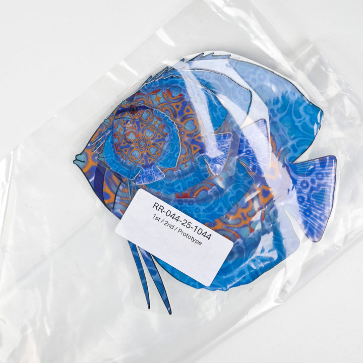 SALE Discus Fish decal set - blue orange