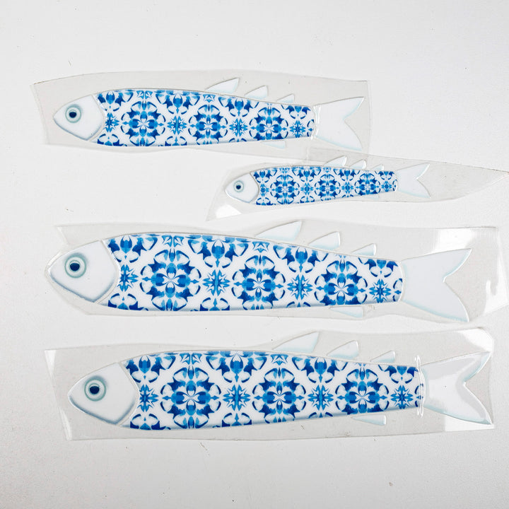 SALE Delft Danio Fish decal set - swimming left