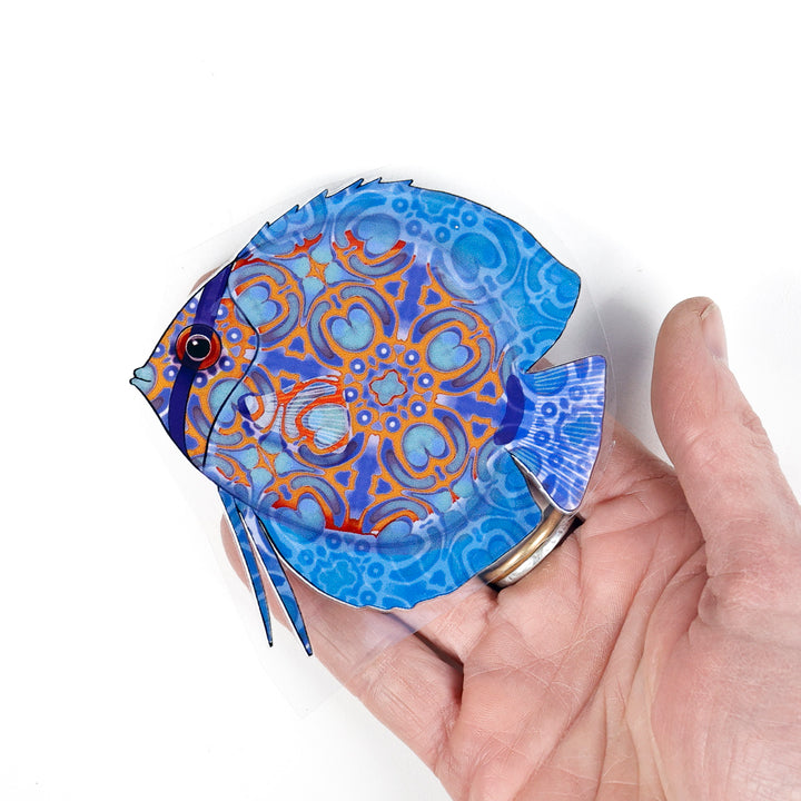 Discus fish tile decals - Blue / Red