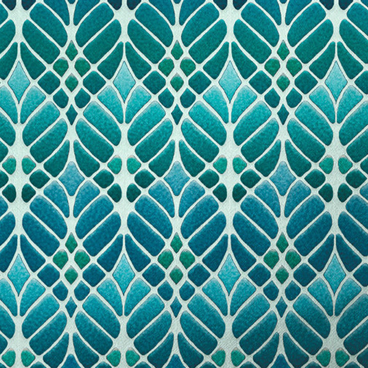 Interwoven Trees Tea Towel - Blues &amp; Turquoises