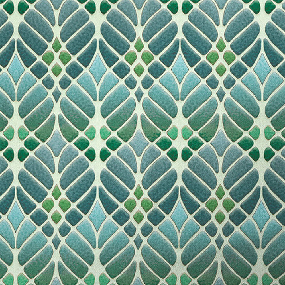 Interwoven Trees Tea Towel - Greens &amp; Greys