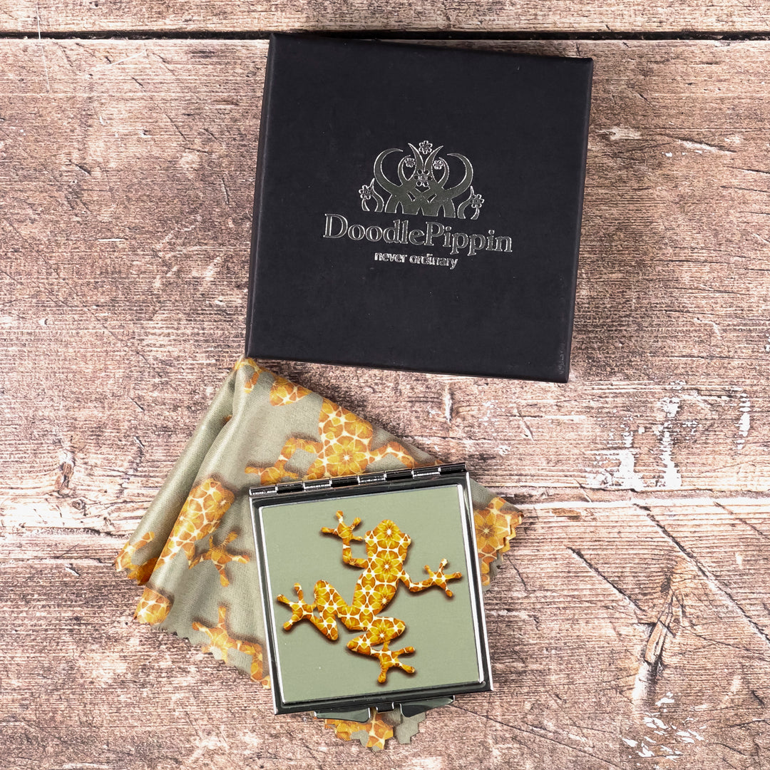 SALE - Square Frog Compact Folding Mirror