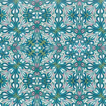 Flourishing Garden Kitchen Splashback - Green / Blue