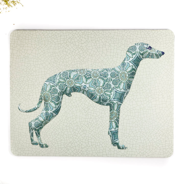 Greyhound Pet Food Mat - Grey