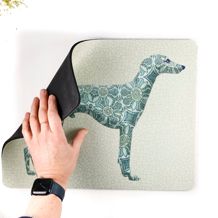 Greyhound Pet Food Mat - Grey
