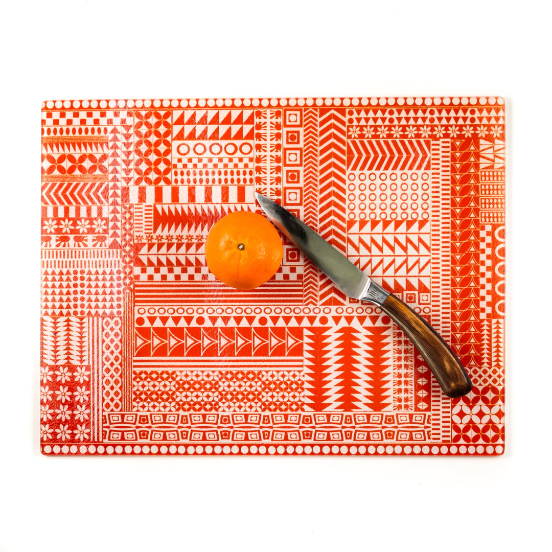 SALE Geometric Orange Zigzag Worktop Protector