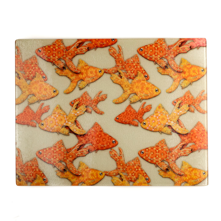 SALE - Large Rectangular Goldfish Design Worktop Protector (textured)