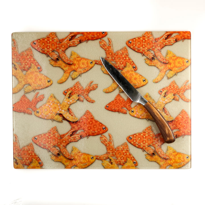 SALE - Large Rectangular Goldfish Design Worktop Protector (textured)