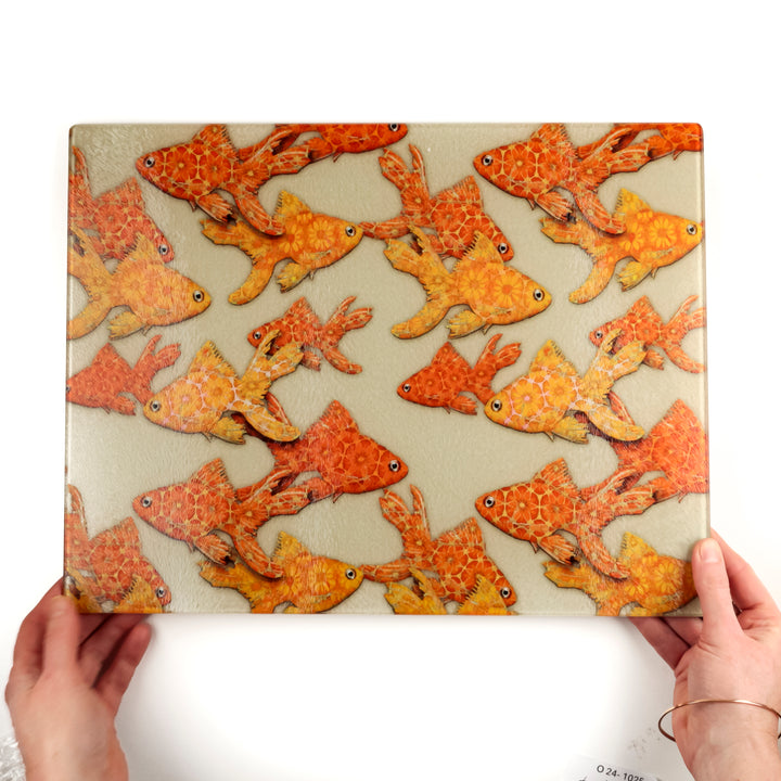 SALE - Large Rectangular Goldfish Design Worktop Protector (textured)