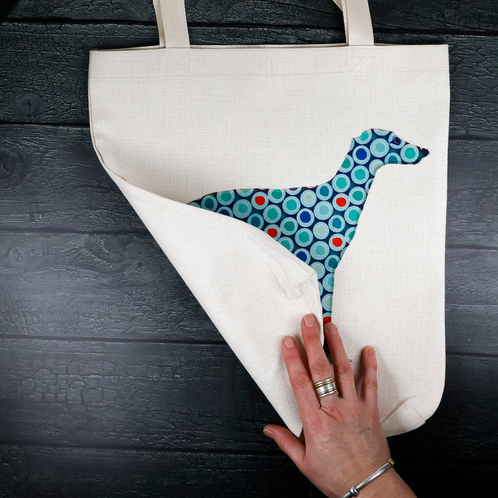 Greyhound/Whippet Bag - Blue Dog Tote