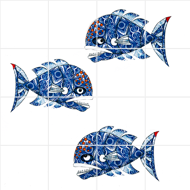 SALE Grumpy Fish decal set