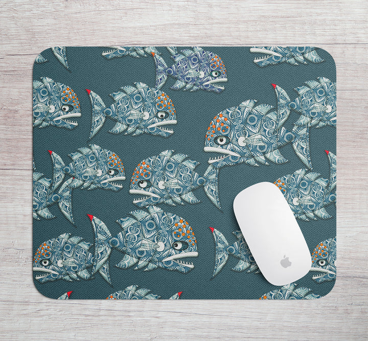 Grumpy Fish Mouse Mat / Gaming Mat