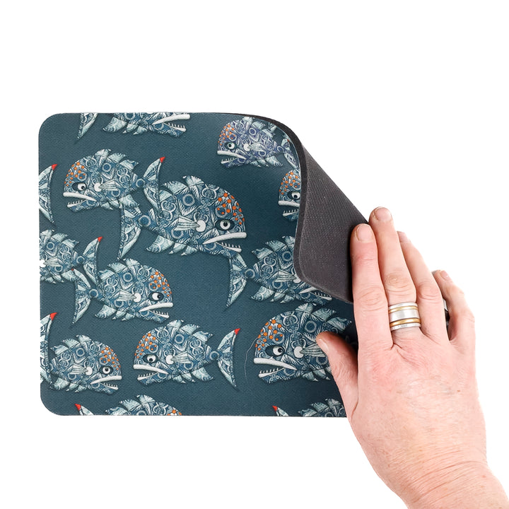 Grumpy Fish Mouse Mat / Gaming Mat
