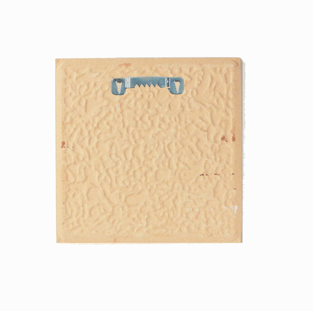 SALE -  Single Ceramic Blue Flower Ampersand "&amp;" on White (10.8cm)