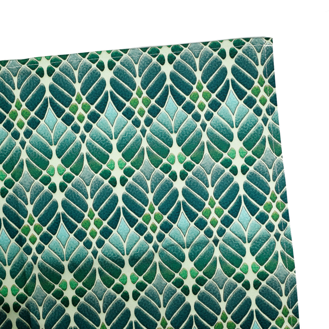 Interwoven Trees Tea Towel - Greens &amp; Greys