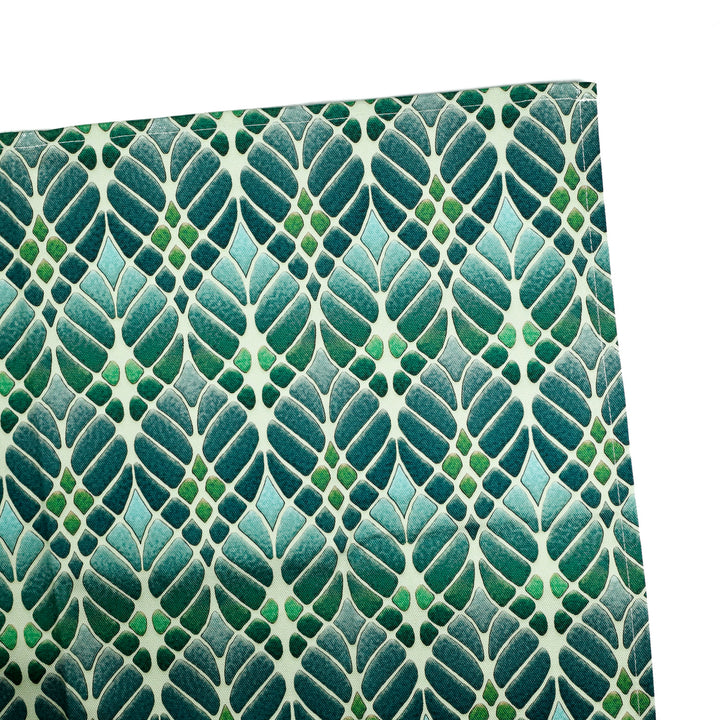 Interwoven Trees Tea Towel - Greens &amp; Greys