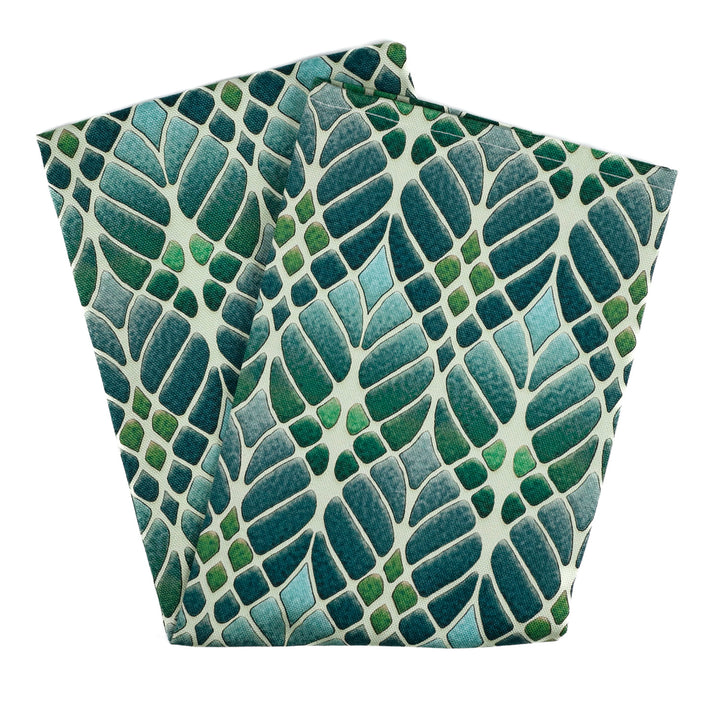 Interwoven Trees Tea Towel - Greens &amp; Greys