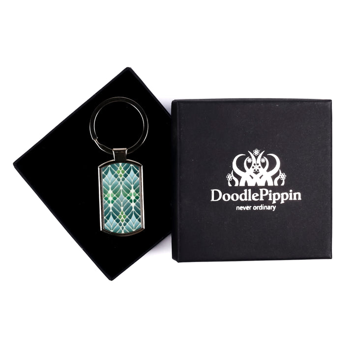 Interwoven Trees Keyring - Muted Greens