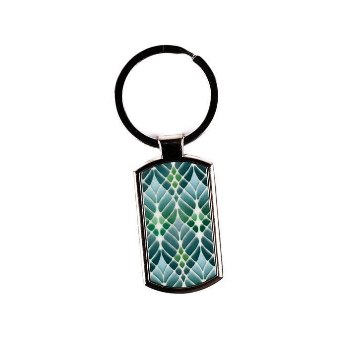 Interwoven Trees Keyring - Muted Greens