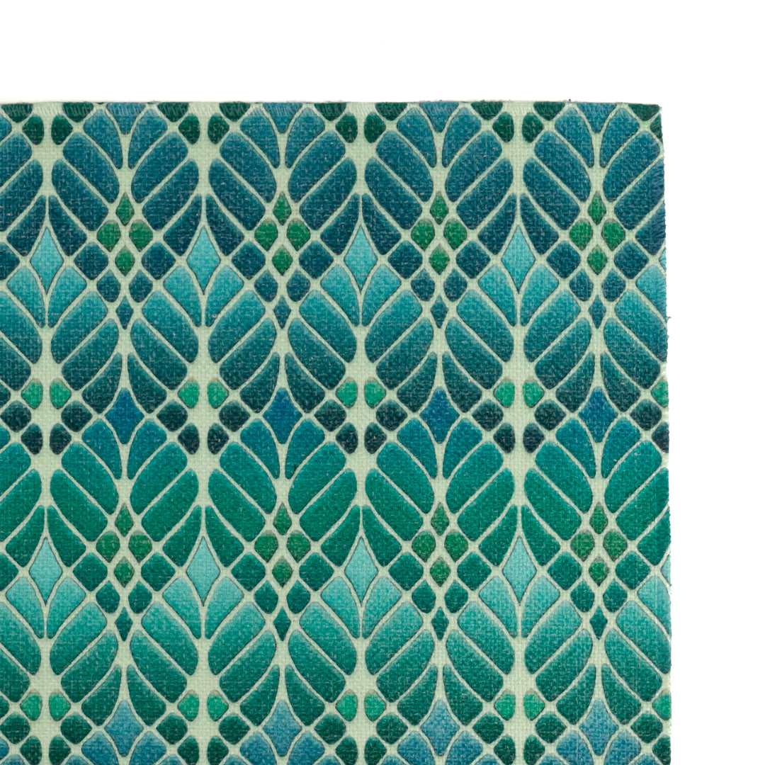 Interwoven Trees Fabric Placemat - Blue and Teal