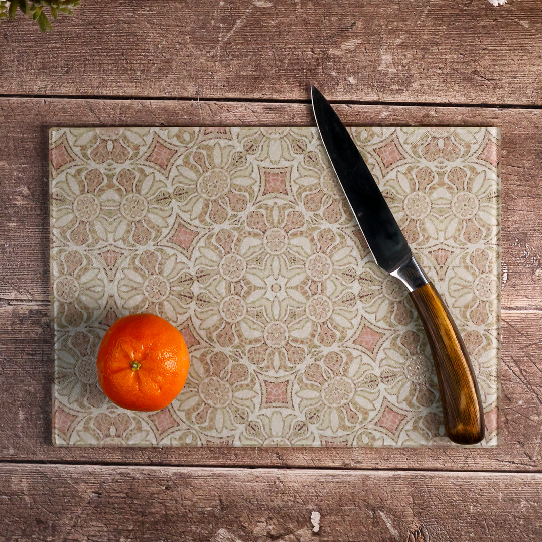 SALE - Pale Pink Pomegranate Worktop Protector (small rectangular)