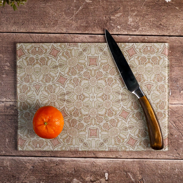 SALE - Pale Pink Pomegranate Worktop Protector (small rectangular)