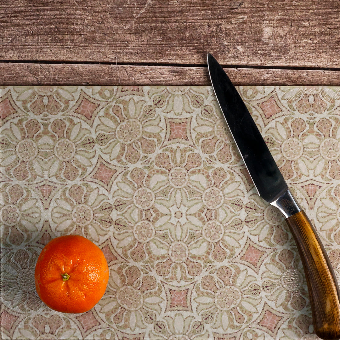 SALE - Pale Pink Pomegranate Worktop Protector (small rectangular)