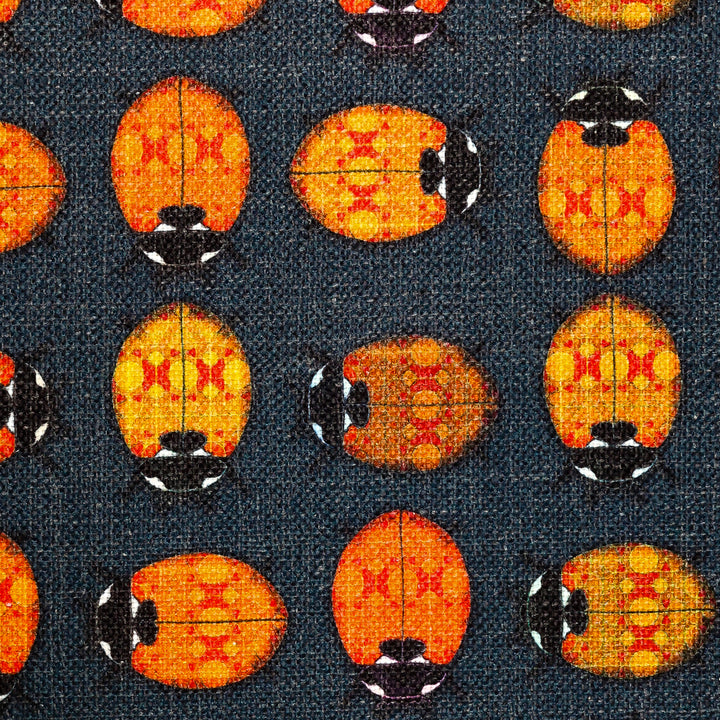 Ladybirds Fabric Placemat - Red Orange Grey