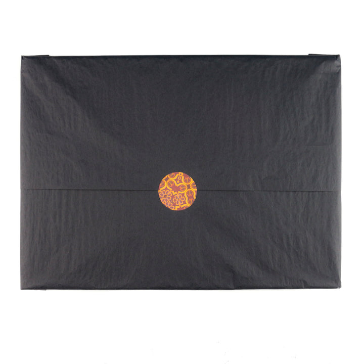 Orange Fox Flower Large Pet Food Mat